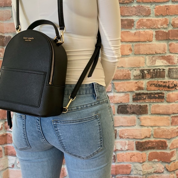 Kate spade MINI convertible backpack Crossbody BLK - Picture 4 of 8